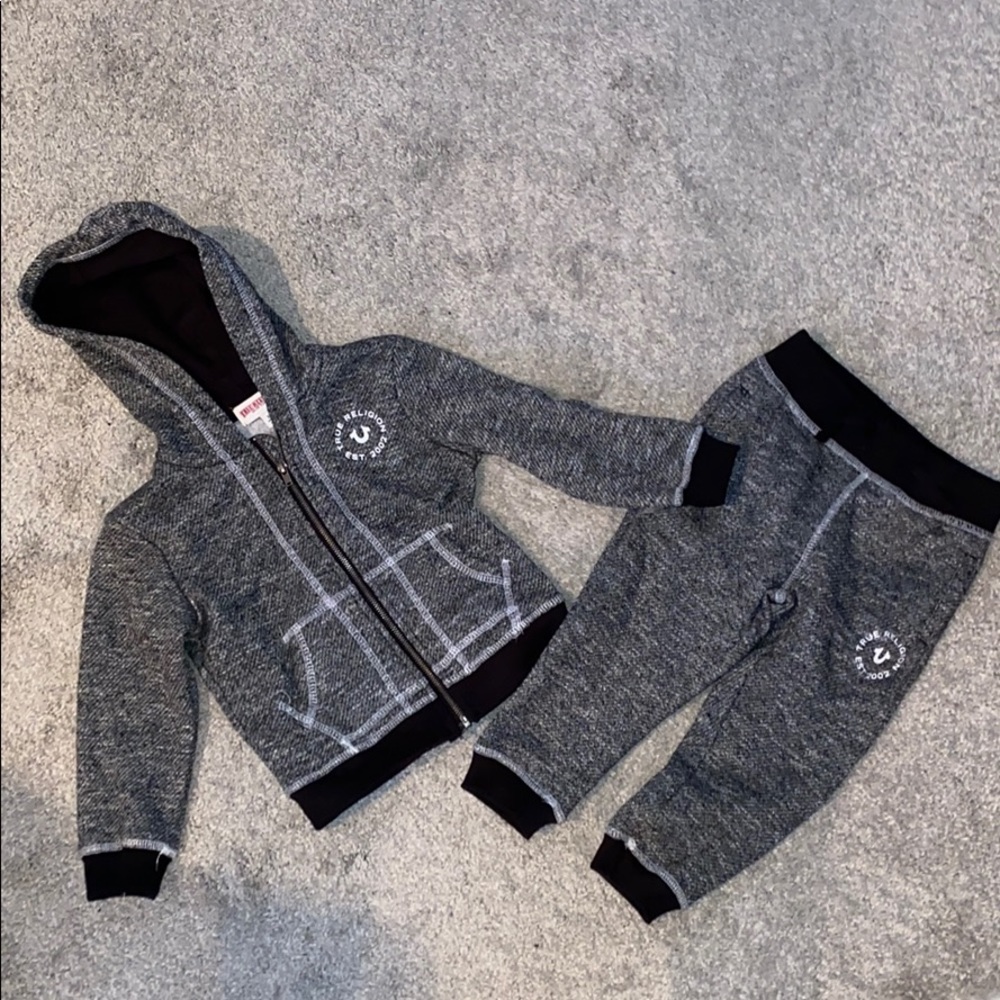 True Religion Toddler Boy Hoodie and Pant Set